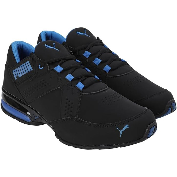 Чоловічі кросівки PUMA Enzin SL V2 для бігу та повсякденного носіння (42.5 EU, Puma Black Lapis Blue)