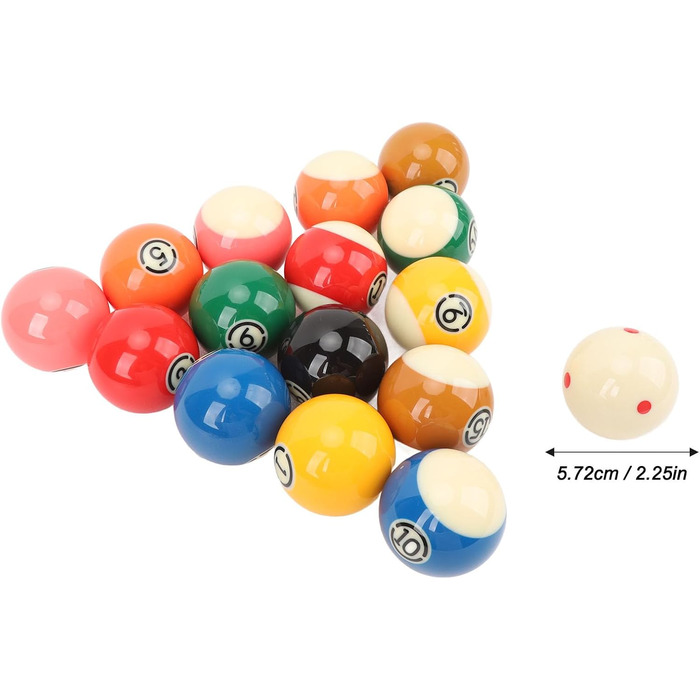 Набір куль для більярду, 16 штук, 5,72 см, кульки для більярдного столу, набір для тренувань