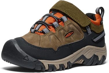 KEEN Targhee 4 Low - Водонепроникні трекінгові черевики для дітей (Dark Olive Gold Flame, 32/33 EU)