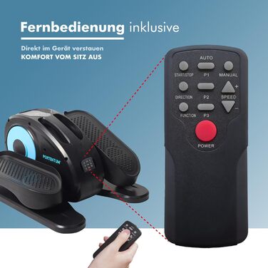 Еліпсоїдний тренажер PORTENTUM для дому: електричний, з пультом, дисплеєм, тихим мотором. Підходить для літніх людей, автоматичний та ручний режим, вибір швидкості. Компактний для офісу.