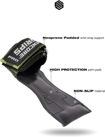 Лямки для силових тренувань та бодібілдингу Grip Pads з технологією обмотки та підтримкою долоні, колір зелений камуфляж (розмір L)