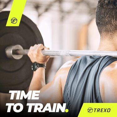 Олімпійський бампер-диск TREXO 15 кг для штанги, гумовий, 50 мм, для кросфіту та силових тренувань