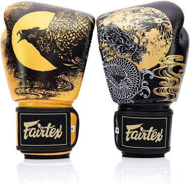 Боксерські рукавички Fairtex BGV26 Harmony Six чорні/золоті – преміум якість для тренувань і змагань
