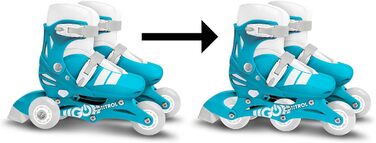 Ролики TRISKATES 2-в-1, регульовані, для дітей, SKIDS CONTROL MIXTE 2025, блакитні