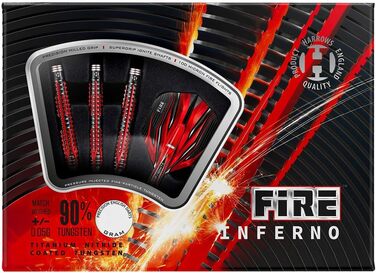 Дротики Harrows Fire Inferno 90% вольфраму 21 г, сталевий наконечник