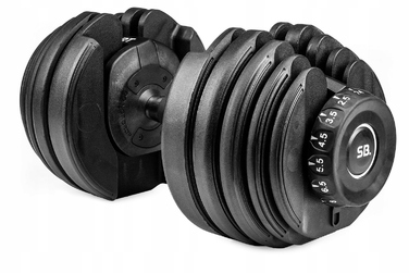 Регульовані гантелі з гумовим покриттям SPORT BLAST 1 x 24 кг