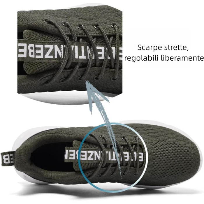 Чоловічі кросівки для бігу, тенісу та фітнесу. Легкі, дихаючі, зелені. Розмір 43 EU