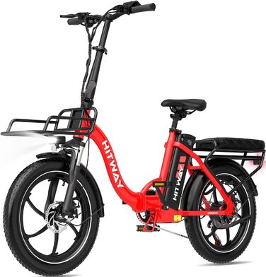 Електровелосипед HITWAY BK6SL1 250Вт, 20 дюймів, 15.6А·год, складаний, 7-швидкостей, APP-керування, IP54, запас ходу 70-150км