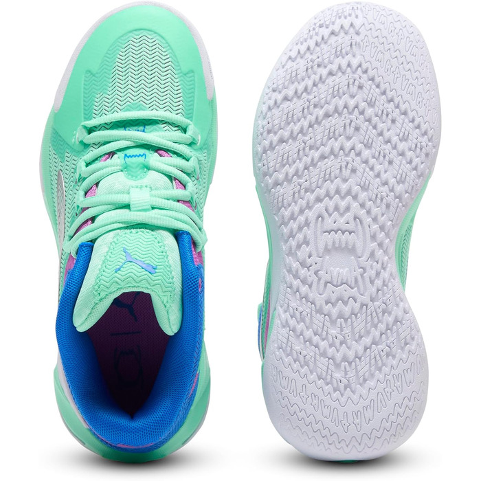 Кросівки для баскетболу Puma Dagger Unisex-Child, Зелений/Magenta, 6.5 (Big Kid)