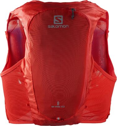Жилет гідратаційний Salomon ADV Hydra Vest 8 для бігу і трекінгу, унісекс, комфортний, стабільний, швидкий доступ до води, червоний, розмір M