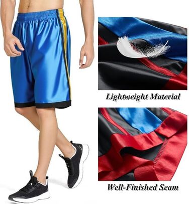 Шорти спортивні чоловічі LeeHanTon, 4 шт. в наборі: швидковисихаючі, легкі, для баскетболу з глибокими кишенями, еластичний пояс