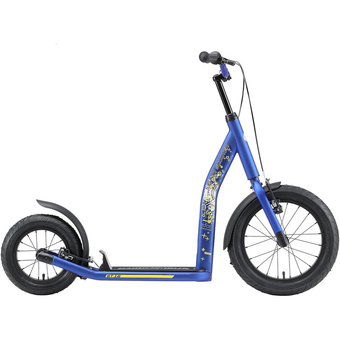 Самокат дитячий STAR SCOOTER City Kick Scooter 16 дюймів, з пневматичними колесами, регульована висота, блакитний