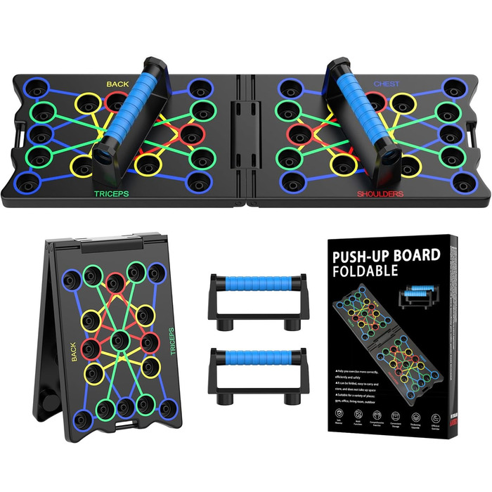 Бруски для віджимань 24 в 1, багатофункціональні, складані, портативні. Тренажер для м'язів, ефективні віджимання для чоловіків та жінок