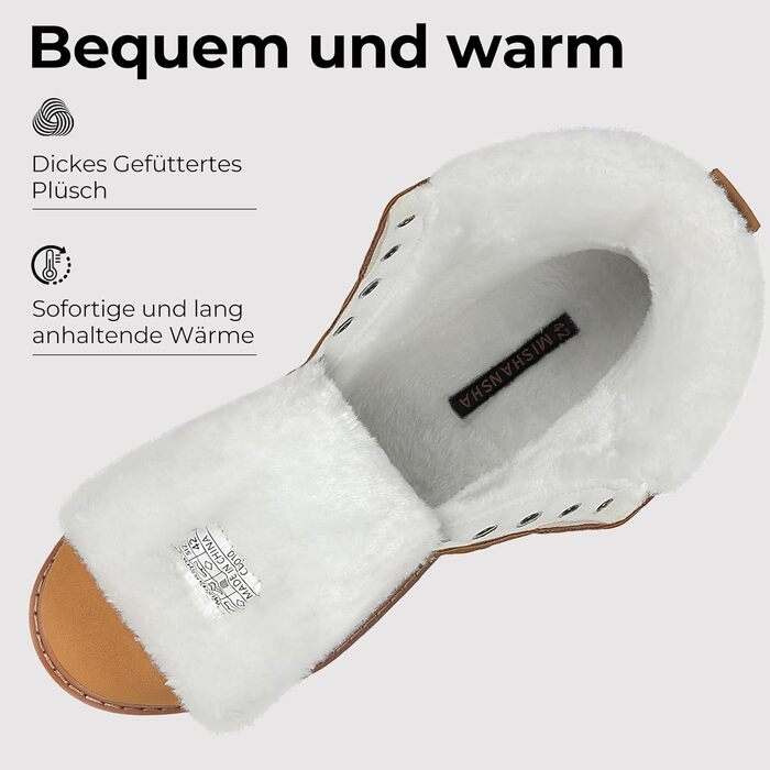 Зимові черевики Mishansha Herren: теплі, з підкладкою, антиковзаючі, класичні, розмір 39-48 EU (46 EU, золотисто-коричневий)