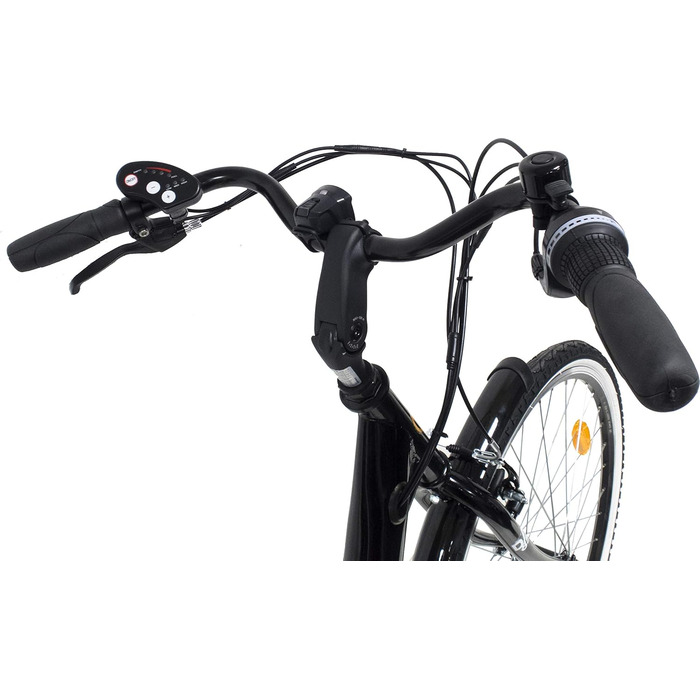 Електровелосипед Denver Discovery E4000, міський, 26 дюймів, Shimano 6 швидкостей, для жінок, чорний