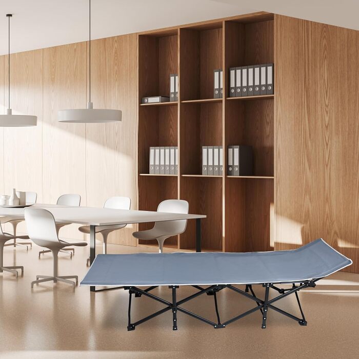 Розкладне ліжко для кемпінгу FIVMEN з сумкою для зберігання - 190x62x38 см, до 250 кг, для відпочинку на природі, в саду, у подорожах