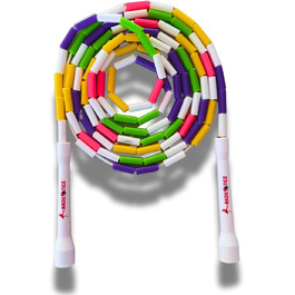 Стрибкове канат Elevate Rope Professional з перлами, 3м, регульований, поліестер - для фрістайлу, кардіо та трюків, для всіх рівнів, для використання в приміщенні та на вулиці