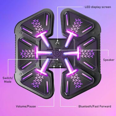 Музична боксерська машина з рукавичками, 9 режимів швидкості та лічильник, для тренувань, зняття стресу та розваг