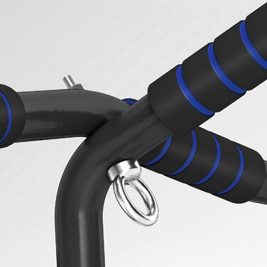 Климівська стійка для дверей SPORTNOW з антиковзними багатохватками, чорна. Підходить для турніків, віджимань та тренувань верхньої частини тіла вдома.