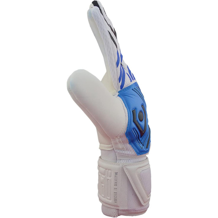Воротарські рукавички Rehab Core NC Pro Grip для футболу, білі/сині, дорослі та діти, розмір 5-11