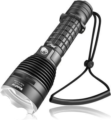 LED водонепроникний ліхтар для дайвінгу та активного відпочинку WholeFire 6000 Lumen, IPX8, 3 режими, перезаряджається, чорний