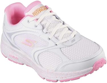 Кросівки Skechers Go Run Consistent Vivid Horizon для жінок (38.5 EU, біле шкіряне покриття з рожевими акцентами)