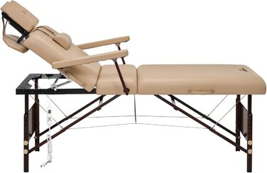 Складний масажний стіл MASTER MASSAGE 71 см Del Ray з підігрівом, салонний масажний стіл-бет, колір пісочний, модель 10056, середній розмір, Therma-Top