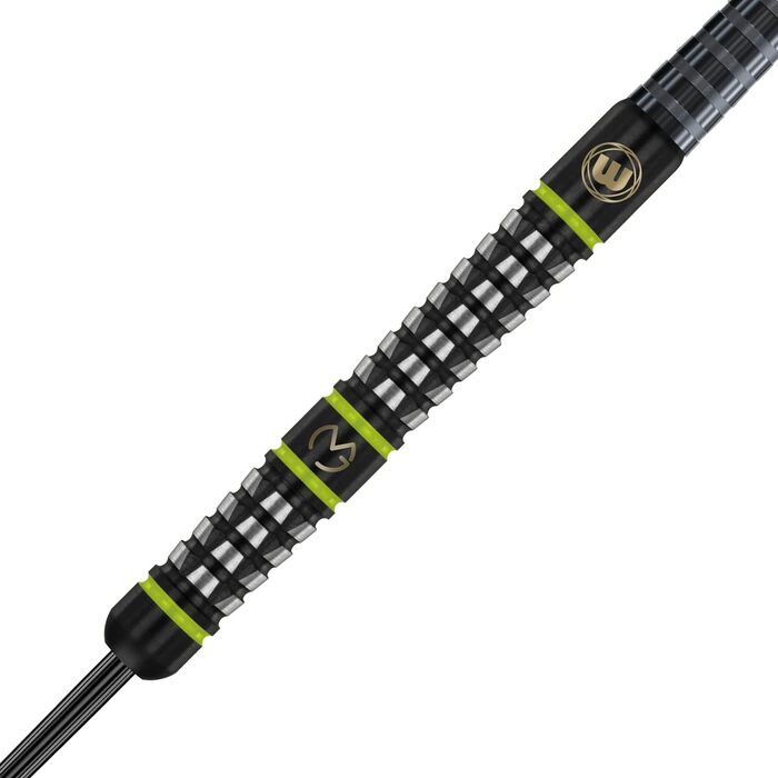 Дротики WINMAU MvG Acclaim 25 г з вольфрамовим сталевим наконечником, набір з оперенням і стрижнями для дартсу