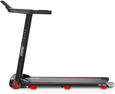 Складана бігова доріжка FITFIU Fitness 4 в 1 з нахилом 9%, швидкістю до 14 км/год, підтримкою APP, датчиком пульсу та тримачем для планшета, компактна Walking Pad MC-160