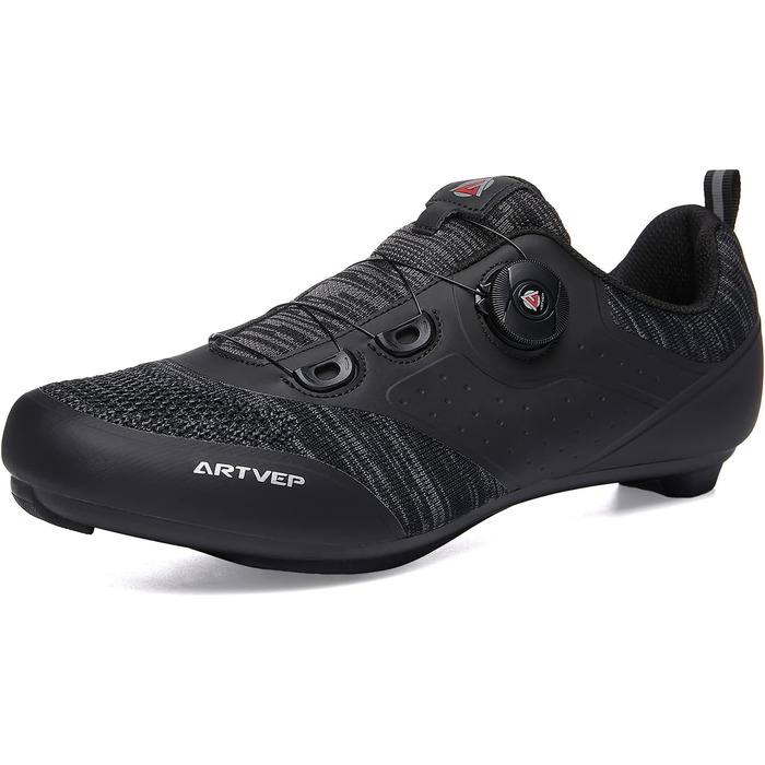 Велотуфлі для чоловіків та жінок: MTB, шосе, сумісні з Peloton та Look ARC Delta. Lock-система Look SPD SPD-SL Delta. Розмір 44 EU, чорний колір