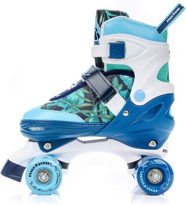 Роликові ковзани Meteor Retro Rollschuhe – стиль 80-х для дітей. Quad skate, 5 кольорів, регульований розмір 39-42 (Flora)