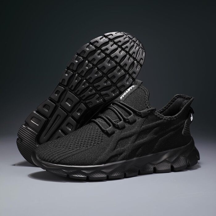 Чоловічі кросівки: спортивні, для бігу, тенісу, фітнесу, ходьби, чорні (39-49 EU)