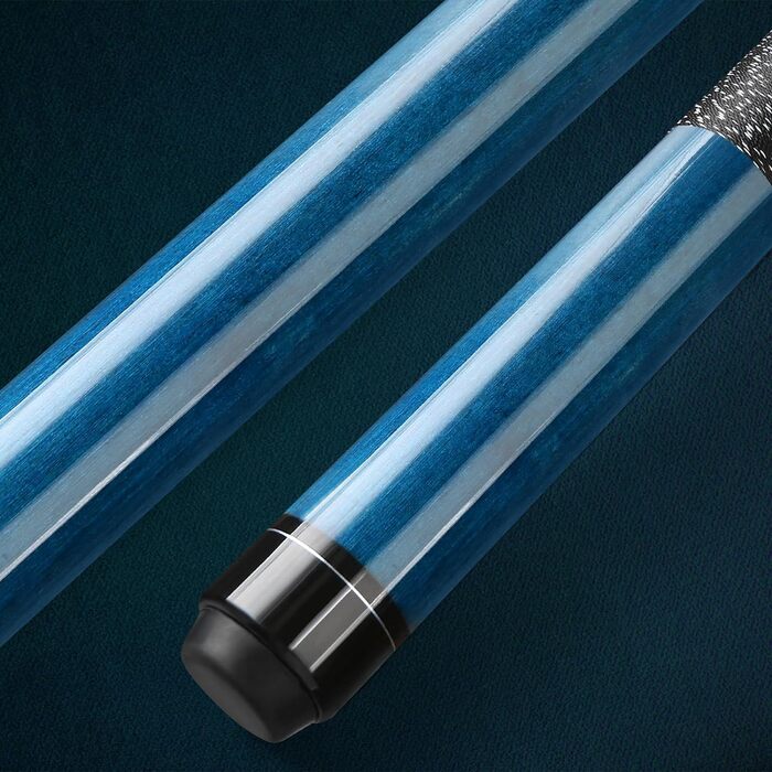 Більярдний кий ASMPCUE Pool Queue, 58 дюймів, канадський клен, наконечник 13 мм, для професійних гравців, кий 1/2 Maple, для більярдного столу, зелений (блакитний)