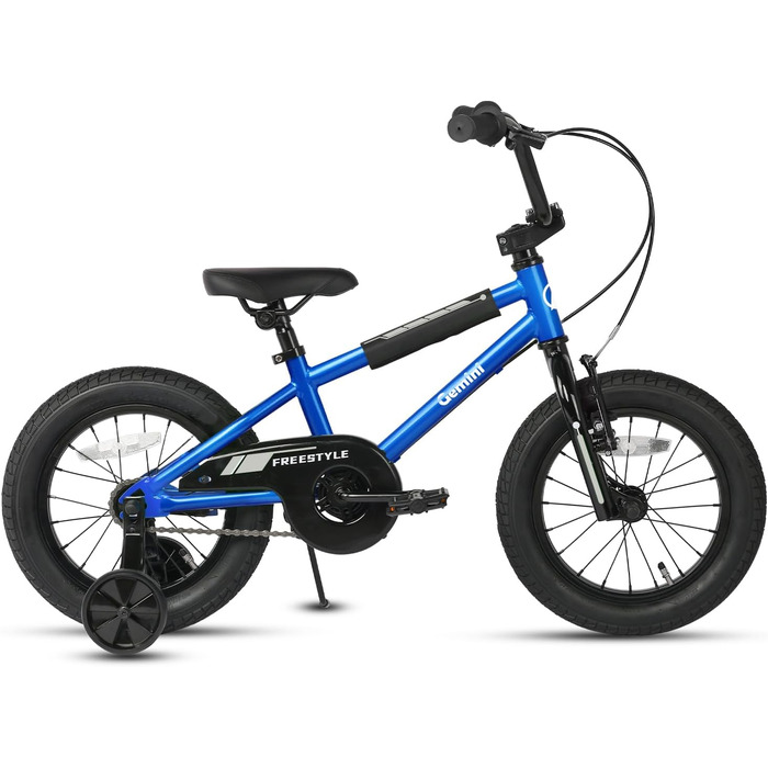Дитяче велосипед BMX AVASTA 12/14/16 дюймів з бічними колесами та підставкою для дітей 1-8 років, різні кольори (Хimmelblau, армійсько-зелений)