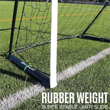 Футбольні ворота QUICKPLAY Kickster Pro 5x3' з базовою вагою для професійного тренування на газоні, штучному покритті чи траві, одиночне