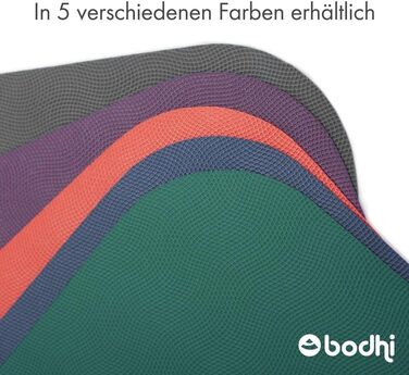 Йога-мат Bodhi ECO PRO XL 200×60×0,4 см, натуральний каучук, антисліп, екологічний, для йоги та пілатесу, океан