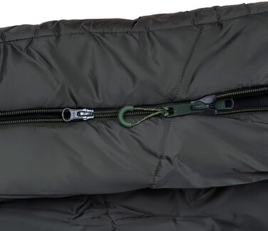 Спальний мішок Alpinus Ultralight Pro 1000 для дорослих, 215x80 см, зелений, двошарова ізоляція, компресійний чохол