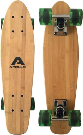 Скейтборд Apollo Fancy Vintage Mini Cruiser 22.5 дюйма, дерев'яна дека, для дітей від 8 років, з/без LED-коліс