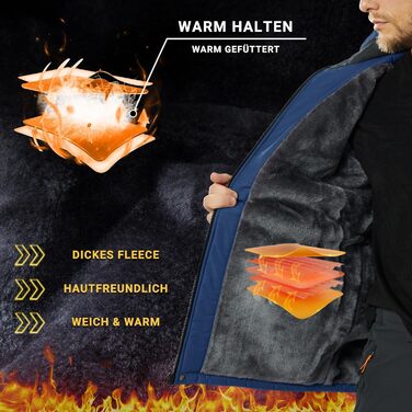 Чоловіча зимова куртка KEFITEVD: водонепроникна, з підкладкою, дихаюча, з капюшоном. Ідеальна для сноуборду та активного відпочинку на відкритому повітрі. Колір: темно-синій