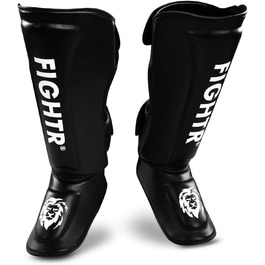 Професійні захисні щитки Fightr для гомілки, екстра товсті, ідеальна фіксація та амортизація, для кікбоксингу, ММА, муай тай та єдиноборств