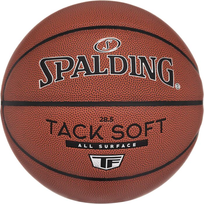 Баскетбольний м'яч Spalding Tack-Soft 2022 для залу та вулиці, розмір 6 (28.5 дюйма), середній, для тренувань