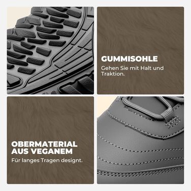 NORTIV 8 Чоловічі теплі зимові черевики, зручні зимові чоботи для дому (39 EU, сірий)