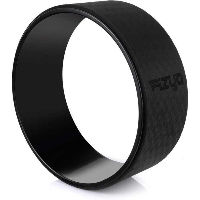 Колесо для йоги Fizyo Yoga Wheel – для розтяжки спини та полегшення болю – стабільне, неслизьке – для йоги, пілатесу, розтяжки (Чорний, 32 см)