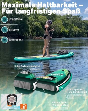 Надувна SUP-дошка BEYOND MARINA 320x81x15 см з веслом, сидінням, насосом і рюкзаком для водних видів спорту