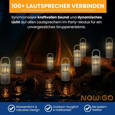 Ліхтар кемпінговий LED Felix 2 з Bluetooth колонкою, акумуляторний, 360° світло, 20W, IPX7, 24 год, USB, пісочний