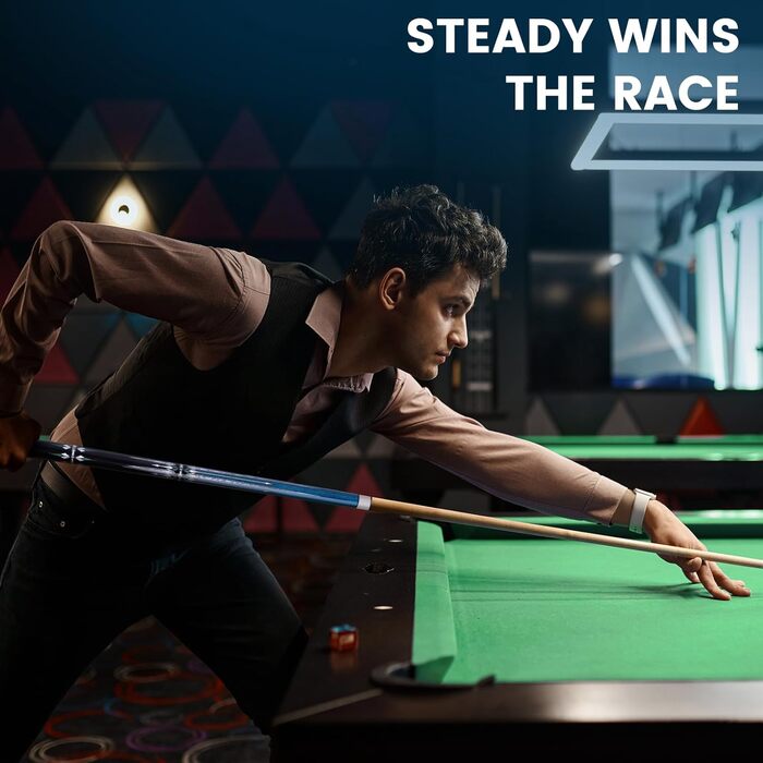 Набір для більярду Bonvalry Pool-Queue-Kit: якісний більярдний кий з обробленого клена, кейс та аксесуари (синій, 540 г)