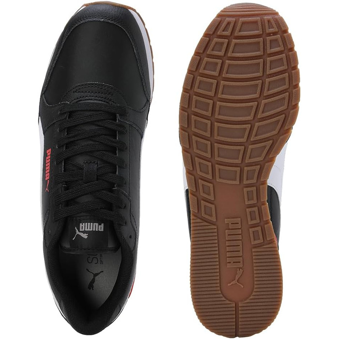 Кросівки PUMA St Runner V3 Nl, унісекс, чорно-біло-червоні (42 EU)