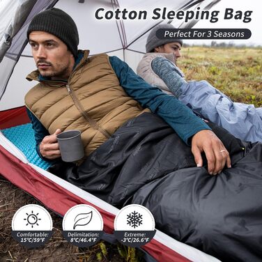 Спальний мішок Naturehike Ultraleicht: ультралегкий, компактний, для 3 сезонів, 190x75/205x85 см, вага 680/760 г, для походів, кемпінгу, рюкзаків, чорний, XL