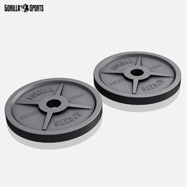 Олімпійські млинці GORILLA SPORTS, чавун, 1,25–30 кг, 50 мм, окремо або набір