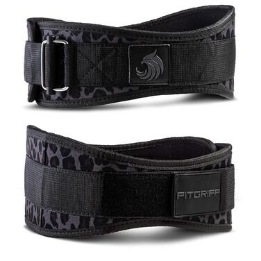 Пояс для важкої атлетики Fitgriff® V2 - для жінок та чоловіків - бодібілдинг, кросфіт, силові тренування. Пояс для важкої атлетики, тренувальний пояс, Gym Workout Leopard M
